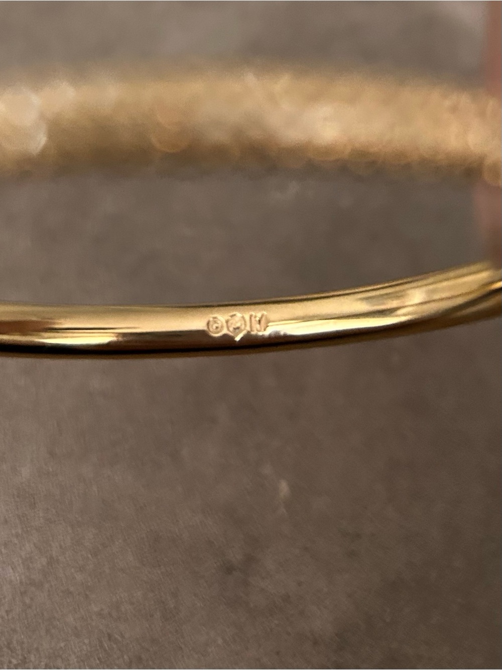 Swarovski gold plated hinged bangle bracelet - Picture 3 of 5